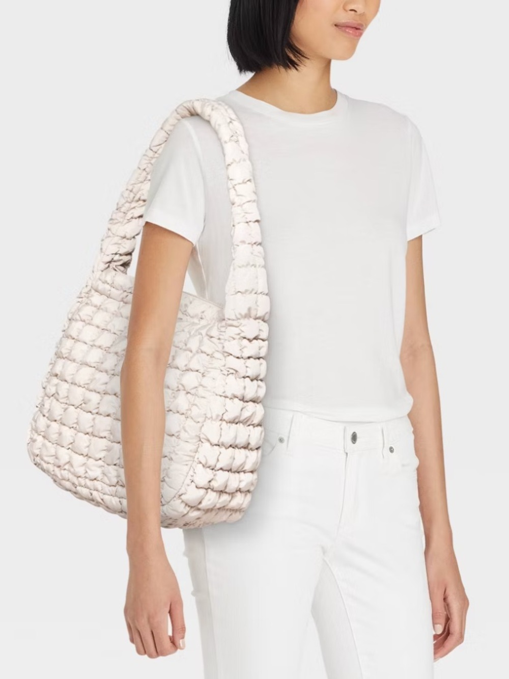 Puffer Hobo Shoulder Bag - Wild Fable™ Off-White
